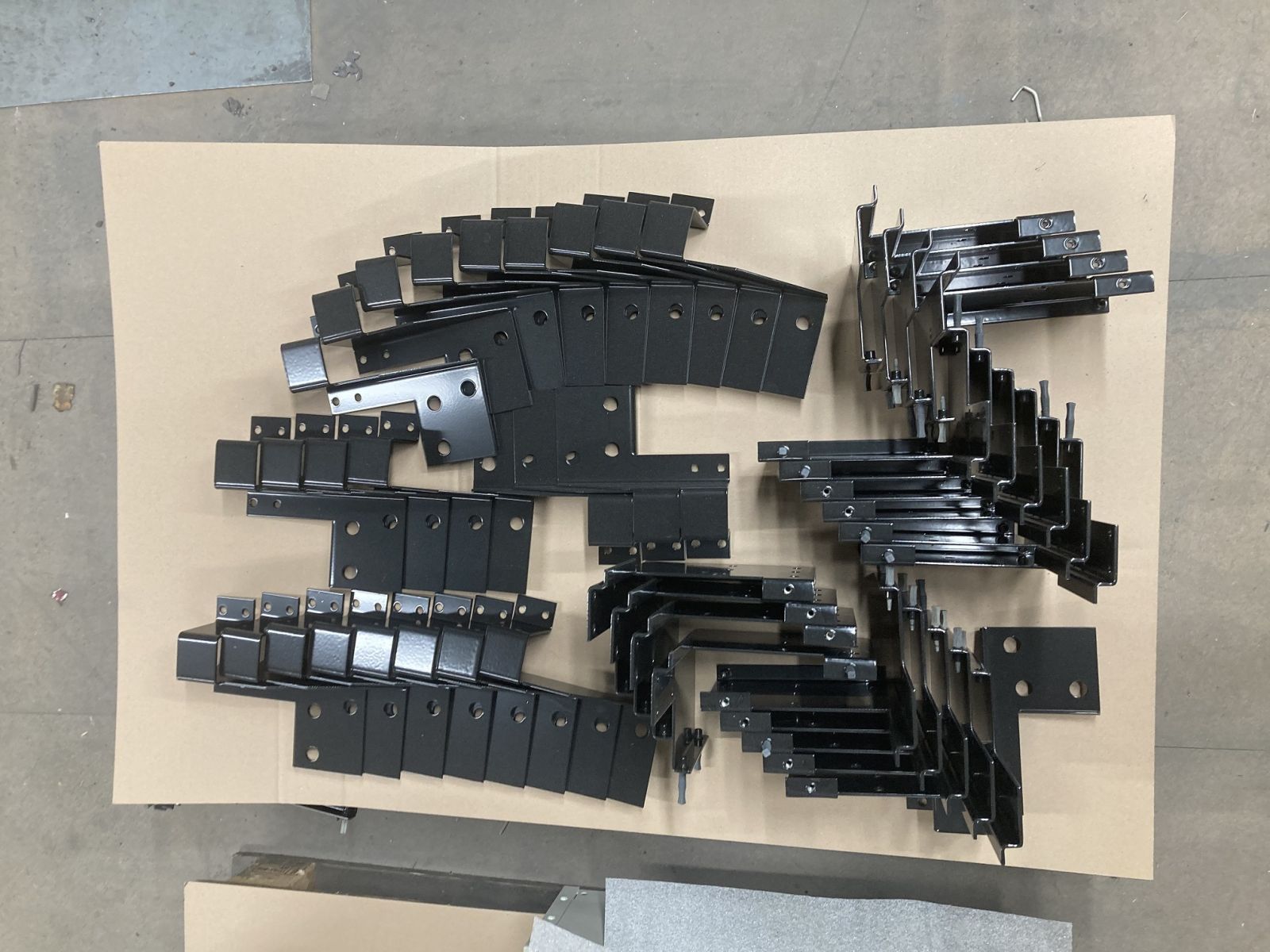 Laser cut pressed and painted parts