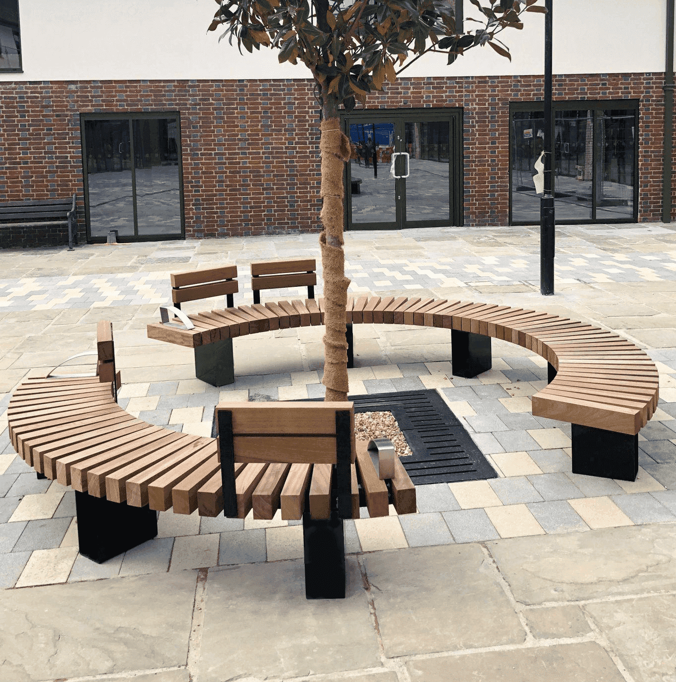 Laser cutting for outdoor public furniture