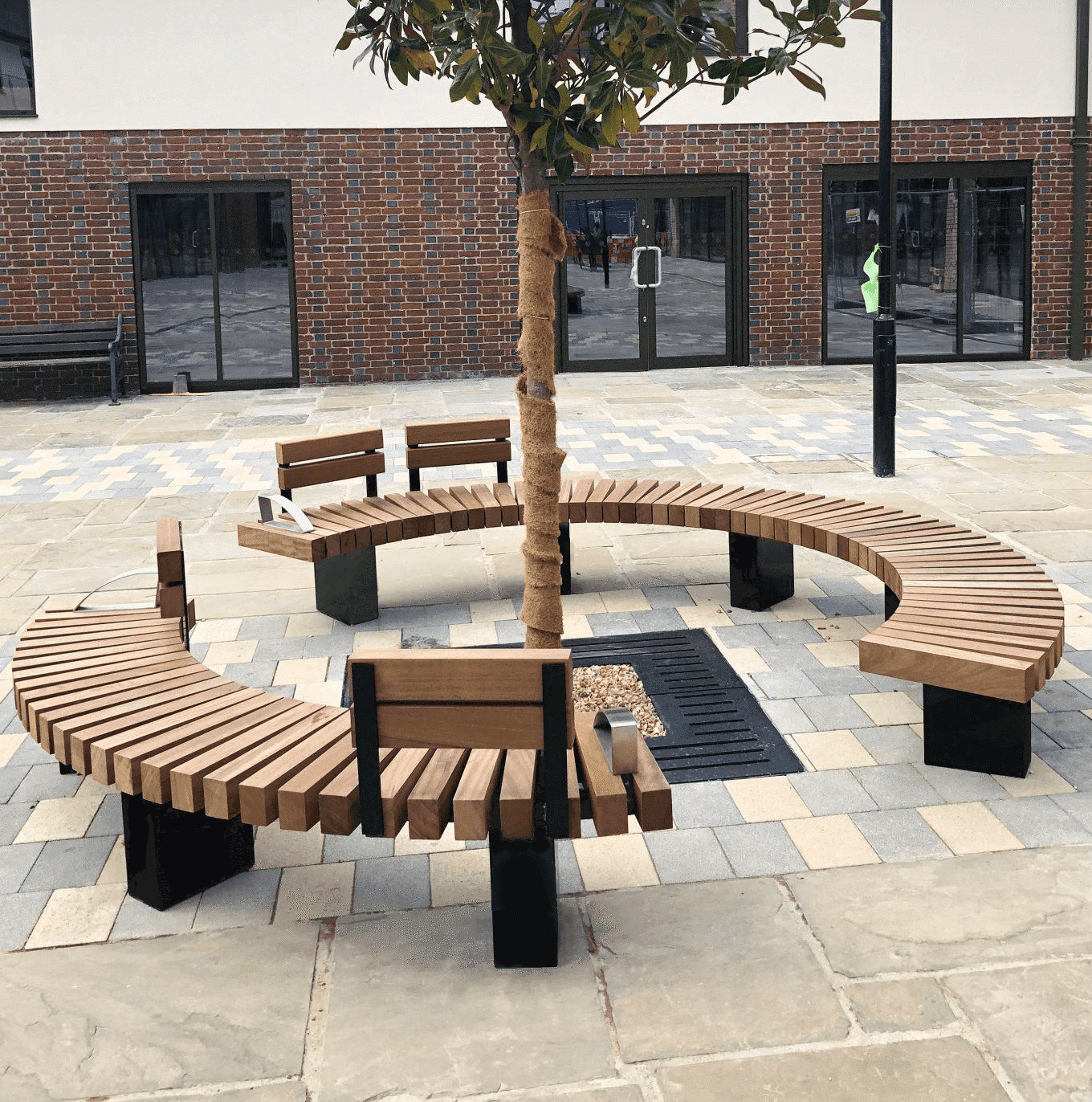The bench combined with a mild steel structure from experienced laser cutting and steel fabrication.